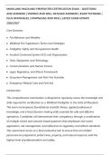 MARYLAND WILDLAND FIREFIGHTER CERTIFICATION EXAM &ndash; QUESTIONS&NewLine;AND ANSWERS &vert; VERIFIED AND WELL DETAILED ANSWERS &vert; EXAM TESTBANK &vert;&NewLine;PLUS RATIONALES &vert; DOWNLOAD AND PASS &vert; LATEST EXAM UPDATE&NewLine;2026&sol;2027