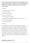 WGU C273 INTRODUCTION TO SOCIOLOGY OBJECTIVE ASSESSMENT EXAM &NewLine;QUESTIONS AND ANSWERS &vert; VERIFIED AND WELL DETAILED ANSWERS &vert; EXAM&NewLine;TESTBANK &vert; PLUS RATIONALES &vert; DOWNLOAD AND PASS &vert; LATEST EXAM&NewLine;UPDATE 2026&sol;2027