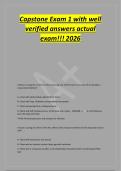 Capstone Exam 1 with well&NewLine;verified answers actual&NewLine;exam&excl;&excl;&excl; 2026