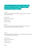 NSG 3600 Peds Exam 3 &vert; 200 Practice Questions & Verified Answers &vert; GI&comma; GU & Neurological Systems &vert; A&plus; Graded