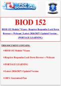 BIOD 152 Module 7 Exam - Requires Respondus Lock Down Browser &plus; Webcam &vert; Latest &lpar;2026&sol;2027&rpar; Updated Version - &lpar;PORTAGE LEARNING&rpar;