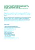 NJ REAL ESTATE SALESPERSON EXAM PREP 2026&sol;2027&vert;&NewLine;NEW JERSEY LICENSE EXAM PRACTICE QUESTIONS WITH DETAILED ANSWERS & RATIONALES&vert;&NewLine;STATE-SPECIFIC LAWS&comma; AGENCY&comma; CONTRACTS & ETHICS REVIEW&NewLine;