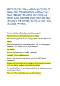 ARRT REGISTRY EXAM &sol; AMERICAN REGISTRY OF RADIOLOGIC TECHNOLOGISTS &lpar;ARRT&rpar; ACTUAL EXAM 2026&sol;2027 PRACTICE QUESTIONS AND STUDY GUIDE ACCURATE EXAM COMPLETE REAL QUESTIONS AND CORRECT DETAILED SOLUTIONS &lpar;RELIABLE ANSWERS&rpar;