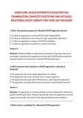 MARYLAND HVACR APPRENTICE REGISTRATION &NewLine;EXAMINATION COMPLETE QUESTIONS AND DETAILED &NewLine;SOLUTIONS LATEST UPDATE THIS YEAR JUST RELEASED