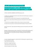 ATI RN Leadership Proctored Exam 2019 &vert; Combined Versions 1&comma; 2 & 3 Actual Exam &vert; 200 NGN-Style Questions & Verified Answers