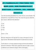 ATI PHARMACOLOGY PROCTORED TEST  BANK &lpar;2026&rpar; &vert; NGN PHARMACOLOGY  QUESTIONS & ANSWERS&comma; 100&percnt; VERIFIED  GRADED A&plus;   