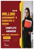 RRLLB81 ASSIGNMENT 2 &lbrack;ALL TOPICS&rsqb; SEMESTER 2 2026 - COMPLETE ANSWERS
