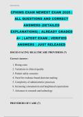 CPHIMS EXAM NEWEST EXAM 2026 &vert; &NewLine;ALL QUESTIONS AND CORRECT &NewLine;ANSWERS &lpar;DETAILED &NewLine;EXPLANATIONS&rpar; &vert; ALREADY GRADED &NewLine;A&plus; &vert; LATEST EXAM &vert; VERIFIED &NewLine;ANSWERS &vert; JUST RELEASED