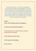 WGU D099 OA EXAM &sol; ACTUAL WGU D099 SALES MANAGEMENT OBJECTIVE ASSESSMENT &lpar;OA&rpar; EXAM TEST BANK 2026&sol;2027 PRACTICE QUESTIONS AND STUDY GUIDE COMPLETE ACCURATE EXAM REAL QUESTIONS WITH WELL ELABORATED ANSWERS AND RATIONALES &lpar;100&percnt; CORRECT VERIFIED ANSWERS&rpar; LAT