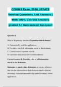 CPHIMS Exam 2026 UPDATE &NewLine;Verified Questions And Answers &vert; &NewLine;With 100&percnt; Correct Answers &NewLine;graded A&plus; Guaranteed Success&excl;&excl; 