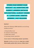 CPHIMS EXAM NEWEST EXAM  20262027 &vert; ALL QUESTIONS AND  CORRECT ANSWERS &lpar;DETAILED  Rationale&rpar; &vert; ALREADY GRADED A&plus;  &vert; LATEST EXAM &vert; VERIFIED  ANSWERS &vert; JUST RELEASED  