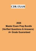 CDR Exam PDF &vert; Registered Dietitian &lpar;RD&rpar; Study Guide&comma; Practice Questions&comma; Answers & Comprehensive Exam Review 2026