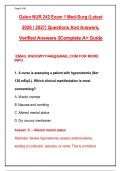 Galen NUR 242 Exam 1 Med-Surg &lpar;Latest 2026 &sol; 2027&rpar; Questions And Answers&comma; Verified Answers &vert;&vert;Complete A&plus; Guide&NewLine;
