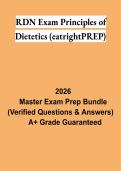RDN Exam Principles of Dietetics &lpar;eatrightPREP&rpar; PDF &vert; Study Guide&comma; Practice Questions & CDR Exam Review 2026