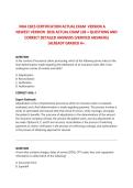 NHA CBCS CERTIFICATION ACTUAL EXAM VERSION A&NewLine;NEWEST VERSION ACTUAL EXAM 103 &plus; QUESTIONS AND&NewLine;CORRECT DETAILED ANSWERS &lpar;VERIFIED ANSWERS&rpar;&NewLine;&vert;ALREADY GRADED A&plus;&period;2026&sol;2027 FREQUENTLY MOST TESTED Q&A FROM PAST PAPERS &ndash; MOST EXPECTED IN EXAM &ndash; MUST KNOW BEFORE 