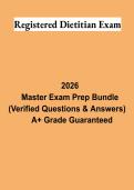 Registered Dietitian Exam PDF &vert; RD & RDN Study Guide&comma; Practice Questions&comma; Answers & CDR Exam Review 2026