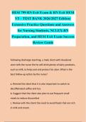 HESI 799 RN Exit Exam Study Guide &vert; Comprehensive Nursing Practice Questions&comma; NCLEX-RN Review&comma; HESI Exit Assessment Preparation & Exam Success Resource&NewLine;