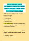 Clinical Judgment Exam 2 &NewLine;ACTUAL EXAM ALL QUESTIONS AND &NewLine;CORRECT ANSWERS LATEST UPDATE &NewLine;THIS YEAR-JUST RELEASED&period;pdF