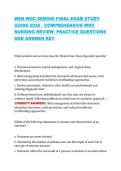 WEB WOC SEM580 Final Exam Study Guide 2026 &vert; Comprehensive WOC Nursing Review&comma; Practice Questions & Answer Key