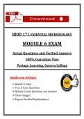 Pass BIOD 171 Module 6 Exam &ndash; Essential Microbiology &lpar;Portage Learning&rpar; &lpar;2026&rpar; Actual Questions with Verified Answers &vert; Take & Pass the Exam