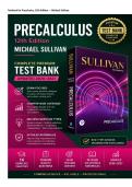 Michael Sullivan Precalculus Ultimate Test Bank Bundle &vert; Precalculus 12th Edition &plus; Enhanced with Graphing Utilities 9th Edition &vert; Complete Chapters 1&ndash;14 &vert; Questions&comma; Answers & Detailed Solutions &vert; 2026&ndash;2027