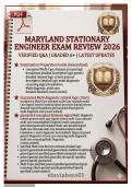 Maryland Stationary Engineer Practice Test Questions with Verified Answers &lpar;2026 Updated&rpar; package deal