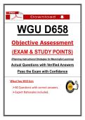 Pass D658 Objective Assessment Exam &ndash; WGU Planning Instructional Strategies OA &lpar;2026&rpar; Actual Questions&comma; Verified Answers
