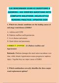 CJE BENCHMARK EXAM &num;2 QUESTIONS & &NewLine;ANSWERS &vert; VERIFIED QUESTIONS WITH &NewLine;COMPLETE SOLUTIONS &vert; NCLEX-STYLE &NewLine;NURSING PRACTICE &vert; UPDATED 2026 