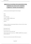 DH209 Final Exam Review 2025&sol;2026&colon; Complete Practice Questions & Verified Answers on Nutrition&comma; Biochemistry&comma; and Oral Health &ndash; Pass Your Dental Hygiene Nutrition Exam with Confidence