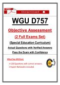 Pass WGU D757 OA Exam &ndash; Special Education Curriculum &ndash; &lpar;2026&rpar; Actual Questions&comma; Verified Answers &lpar;2 Full Exam Sets&rpar; &vert; Pass the OA