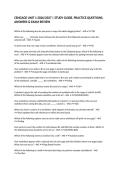 CENGAGE UNIT 1 2026&sol;2027 &vert; STUDY GUIDE&comma; PRACTICE QUESTIONS&comma; ANSWERS & EXAM REVIEW