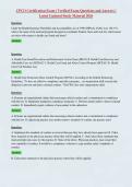 CPCO Certification Exam &vert; Verified Exam Questions and Answers &vert;&NewLine;Latest Updated Study Material 2026
