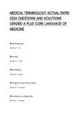 MEDICAL&lowbar;TERMINOLOGY&lowbar;ACTUAL&lowbar;PAPER&lowbar;2026&lowbar;QUESTIONS&lowbar;AND&lowbar;SOLUTIONS&lowbar;GRADED
