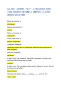 CM 2501 - HEBERT - TEST 1 &vert; QUESTIONS WITH 100&percnt; CORRECT ANSWERS &vert; VERIFIED &vert; LATEST UPDATE 2026&sol;2027