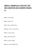 MEDICAL&lowbar;TERMINOLOGY&lowbar;PRACTICE&lowbar;TEST&lowbar;2026&lowbar;QUESTIONS&lowbar;AND&lowbar;ANSWERS&lowbar;GRADED