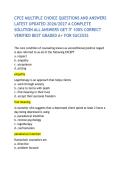 CPCE MULTIPLE CHOICE QUESTIONS AND ANSWERS LATEST UPDATED 2026&sol;2027 A COMPLETE SOLUTION ALL ANSWERS GET IT 100&percnt; CORRECT VERIFIED BEST GRADED A&plus; FOR SUCCESS