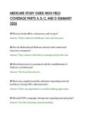 MEDICARE STUDY GUIDE HIGH ENTRANCE ACTUAL&NewLine;TEST PAPER FULL QUESTIONS AND&NewLine;ACCURATE ANSWERS GRADED APLUS