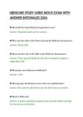 MEDICARE STUDY GUIDE MOCK EXAM WITH ANSWER RATIONALES 2026&period;