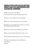 MEDICATION&lowbar;AIDE&lowbar;STATE&lowbar;REVIEW&lowbar;SHEET&lowbar;2026&lowbar;FULL&lowbar;QUESTIONS&lowbar;AND&lowbar;ACCURATE