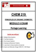 Pass CHEM 219 Module 6 Portage Organic Chemistry Exam &ndash; &lpar;2026&rpar; Verified Answers