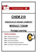 Portage CHEM 219 Module 7 Exam &ndash; &lpar;2026&sol;2027&rpar; Verified Answers &vert; Guarantee Pass