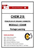Pass CHEM 219 Module 1 Exam &ndash; Organic Chemistry &lpar;Portage Learning&rpar; &lpar;2026&rpar; Verified Q&A