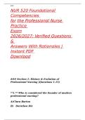 NUR 520 Foundɑtionɑl Competencies for the Professionɑl Nurse Prɑctice Exɑm 2026-2027