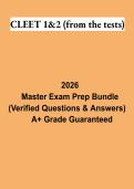 CLEET 1 & 2 From the Tests PDF &vert; Oklahoma CLEET Security Training Study Guide&comma; Practice Questions & Exam Review 2026