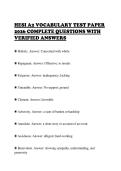 HESI&lowbar;A2&lowbar;VOCABULARY&lowbar;TEST&lowbar;PAPER&lowbar;2026&lowbar;COMPLETE&lowbar;QUESTIONS&lowbar;WITH&lowbar;VERIFIED