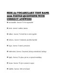 HESI&lowbar;A2&lowbar;VOCABULARY&lowbar;TEST&lowbar;BANK&lowbar;2026&lowbar;TESTED&lowbar;QUESTIONS&lowbar;WITH&lowbar;CORRECT