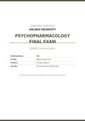 NURS 6630 PSYCHOPHARMACOLOGY FINAL EXAM 2026&sol;2027 &vert; Walden University Summer Qtr &vert; All Questions & Correct Answers &vert; A&plus; Graded &vert; Pass Guaranteed&NewLine;&NewLine;