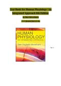 Test Bank for Human Physiology&colon; An Integrated Approach 8th Edition by Dee Unglaub Silverthorn