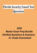 Florida Security Guard Test Questions PDF &vert; Class D Security Officer Practice Questions&comma; Answers & Exam Study Guide 2026