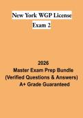 New York WGP License Exam 2 PDF &vert; NY WGP Licensing Study Guide&comma; Practice Questions & Exam Review 2026